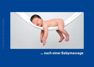 Flyer von der Babymassage